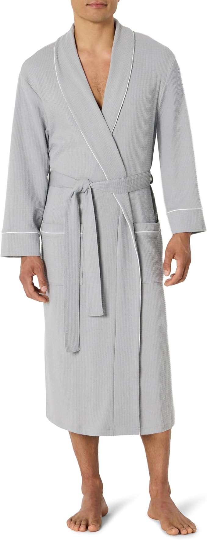 Amazon Essentials Men's Lightweight Waffle Bathrobe (Available in Big & Tall)