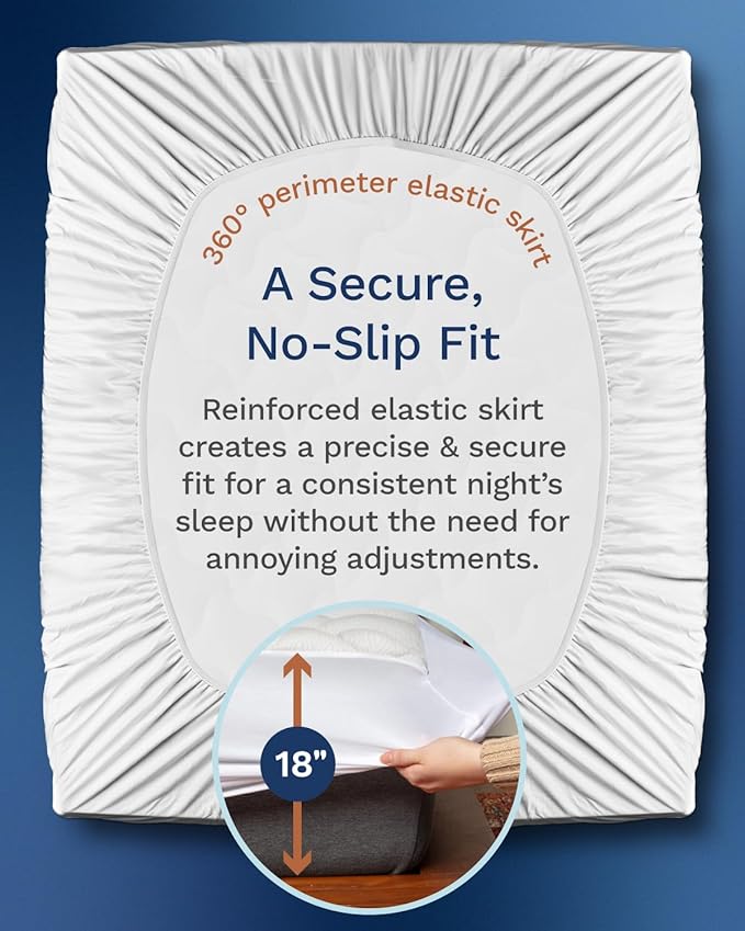 ViscoSoft King Fiberfill Pillow Top Mattress Topper Pad - Soft Overstuffed Premium Support - Quilted Temperature Smart Viscose from Bamboo - Deep 18" Pocket for Secured Fit