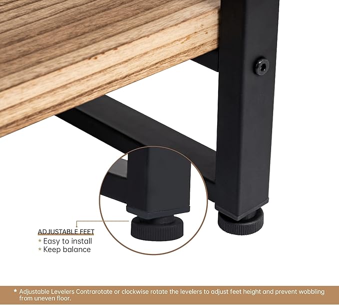 3 Tier Solid Real Wood Bookshelf Rustic Industrial Style, Wooden Storage Shelves Etagere Bookcase Book Shelf Display Shelf for Home Office