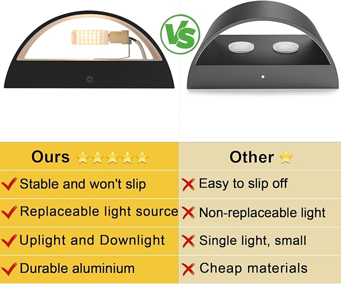 Aipsun 4 Pack Black Modern LED Wall Sconce Hardwired Indoor Wall Lights Up and Down Wall Mount Light for Living Room Bedroom Hallway Corridor Conservatory Warm White 3000K(with G9 Bulbs)