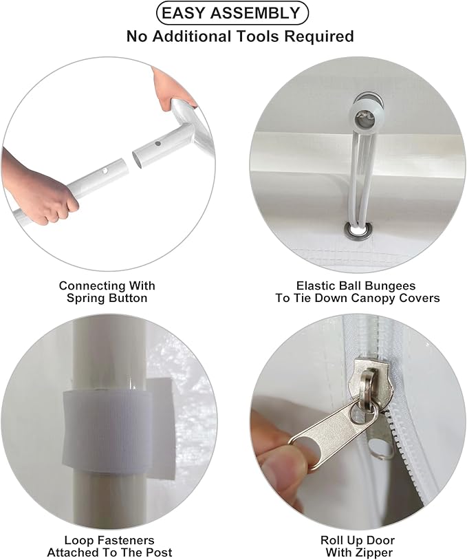 Carport, 12x20 ft White Heavy Duty Carport with Roll-up Windows, Portable Garage with Removable Sidewalls & Doors, Car Canopy and All-Season Tarp for Car Boat Truck Motorcycle