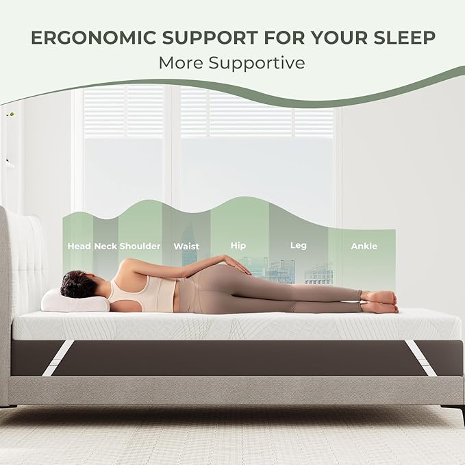 4 Inch Full Firm Mattress Topper, Extra Firm Memory Foam Bed Topper for Pain Relief, Cooling Gel-Infused & Removable Cover, CertiPUR-US & Oeko-Tex Certified