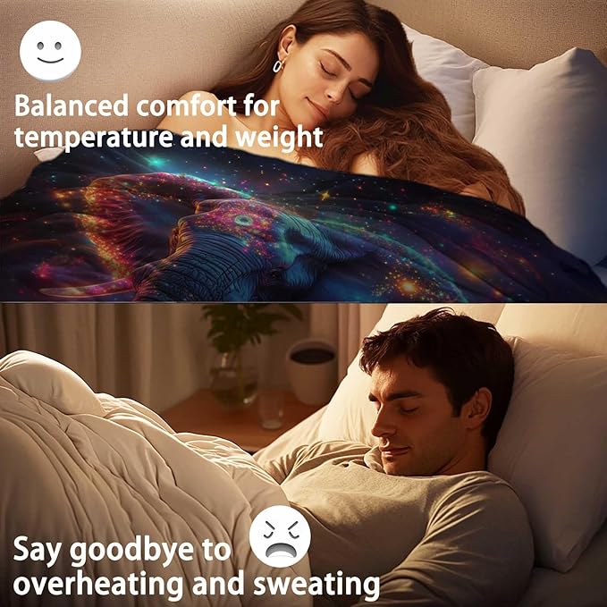 Elephant Throw Blanket, Elephant Gifts for Women Men Adults, Soft Fleece Animal Blanket for Cozy Bedroom, Living Room Deor, 50x60 Inches