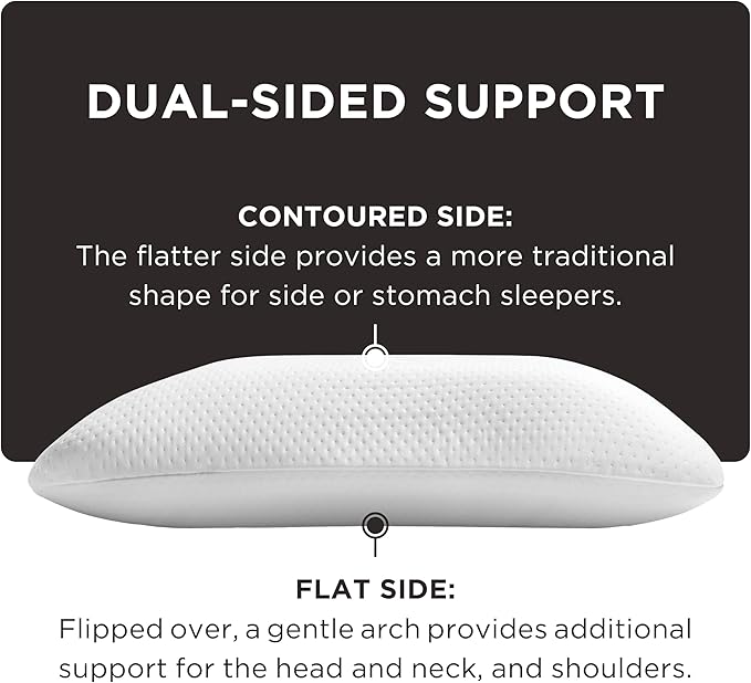 Tempur-Pedic Memory Foam Symphony Pillow Luxury Soft Feel, Standard, White