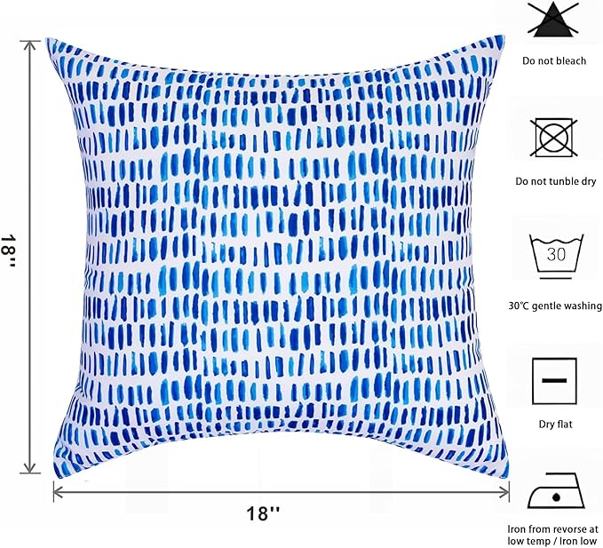Outdoor Throw Pillows - Decorative Pillows with Insert Included Set of 2 Outdoor Pillows for Patio Furniture 18x18 Inch