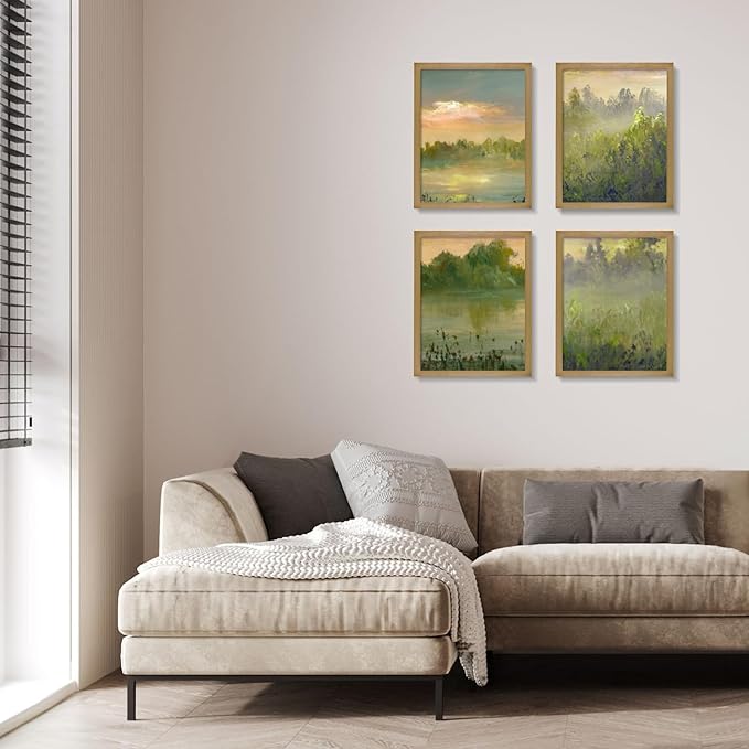 Egofine 11x14 Picture Frame Made of Solid Wood with Plexiglass, Display Pictures 5x7/8x10 with Mat or 11x14 Without Mat, for Table Top and Wall Mounting Photo Frame, Light Brown