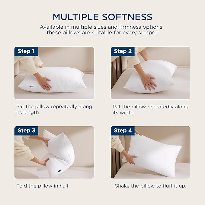 Bedsure Medium Firm Bed Pillows for Sleeping King Size, Set of 2, King Pillows 2 Pack Hotel Quality Premium Down Alternative for Medium Supportive Filling for Side, Back Sleepers
