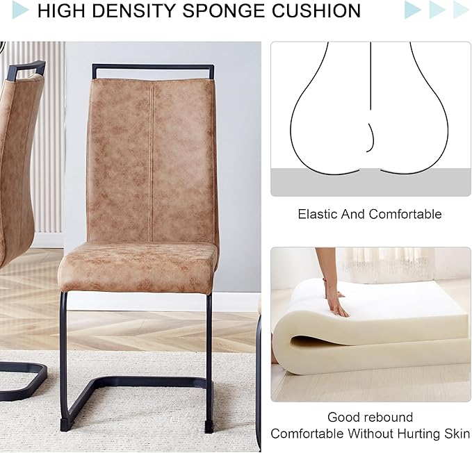 45 Inch Round Dining Table Set for 4, 5 Piece Kitchen Table and Chairs Set, Wooden Table with Light Walnut Finish, Small Space Dining Set for Apartment or Dining Room