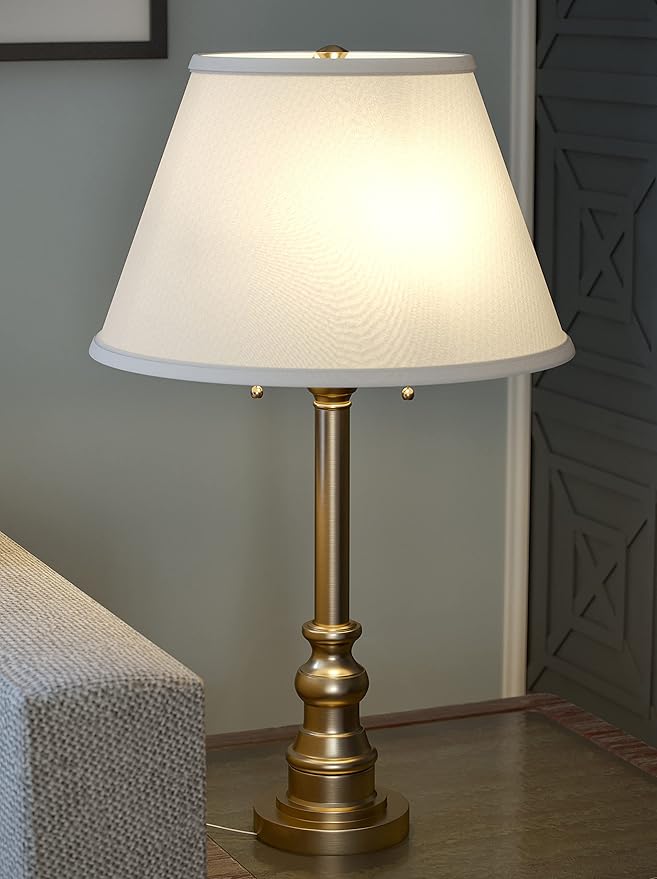 Kenroy Home 30437AB Spyglass Table Lamp with Antique Brass Finish, Classic Style, 30.5" Height, 17" Width, 17" Depth