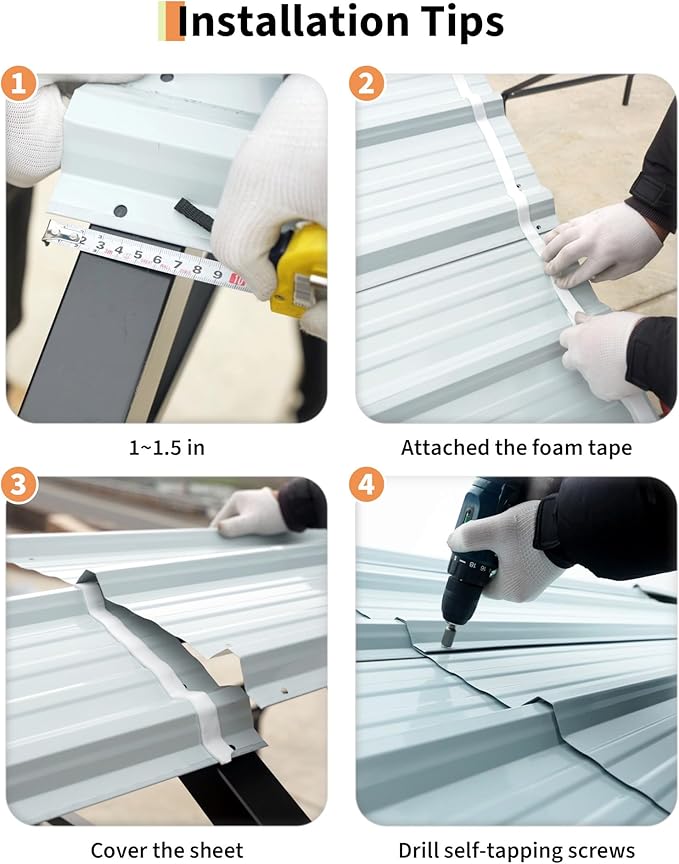 20'x25'x13' Metal Carport for 2 Cars, Heavy Duty Extra Tall Carport for Heavy Snow, Reinforced Frame, Permanent Shelter for Bass Boats, Full-Sized Pickup Trucks, and Tractors, N.W. 980 Lbs