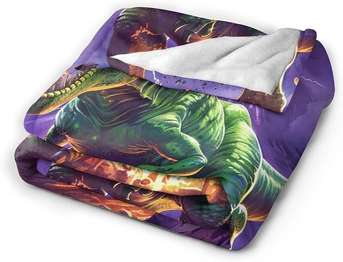 T-Rex Dinosaur Throw Blanket - Funny Gifts and Decor for Boys Girls Women Men Kids Adults - Soft Warm Cozy Fleece for Couch Sofa Bed 80"x60"