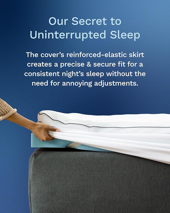 ViscoSoft 4 Inch Pillow Top Memory Foam Mattress Topper Full XL - Cooling Hybrid Lux Dual Layer Bed Mattress Pad - CertiPur-US Certified