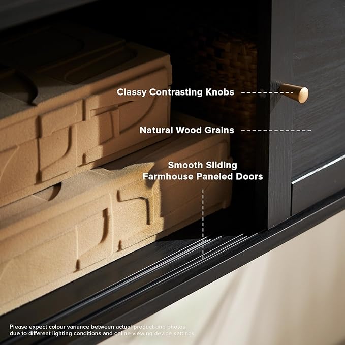 mopio Lauren Floating TV Shelf, Multi-Purpose Modular Under TV Display Shelf, Wall Mounted Wood Television Cabinet, Nightstand, Side Table, End Table, Bedside Shelves for Bedroom (Black, 62", Twin)