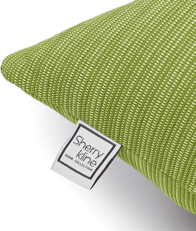 Sherry Kline Island Breeze Indoor/Outdoor Boudoir Filled Pillow, 13"x 18", Kiwi 2 Count