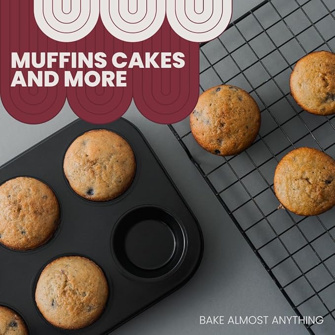 5-piece Baking Set - Versatile and Oven Safe Bakeware Set - Durable Bakeware Set - Baking Cookware - Kitchen Baking Pans, Kitchen Essentials - Baking Pan Set by Roppa