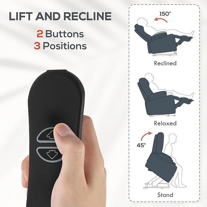 HOMCOM 35" Wide Back Power Lift Recliner Chair for Elderly with Massage and Heat, Electric Lift Chair with Remote Controllers, USB Ports and Side Pockets, Gray