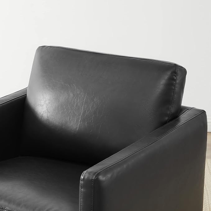 CHITA Swivel Accent Chair, FSC Certified Mid Century Modern Arm Chair for Living Room and Bedroom, Fully Assembled, Black