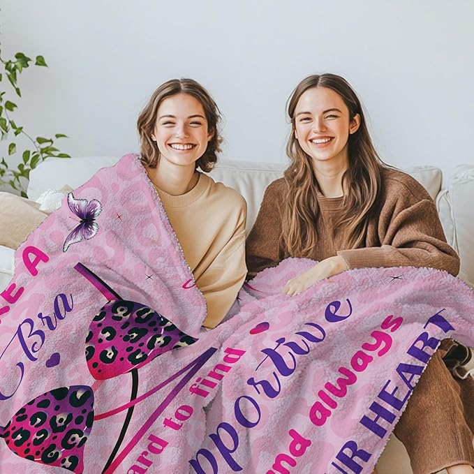 Friends Blanket Gifts, Birthday Gifts for Women Friendship, Friendship Gifts for Women Bestie BBF, Funny Throw Blanket Gifts for Friends Female, Best Friend Blankets 50"x60"