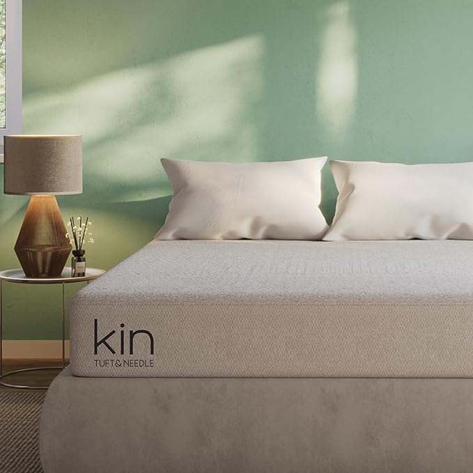 Tuft & Needle Kin Medium Plush 10" Twin Hybrid Mattress, Cooling, Pressure Relief, and Individually-Wrapped Coils, 100 Night Trial, Fiberglass-Free, CertiPUR-US, 10-Year Limited Warranty