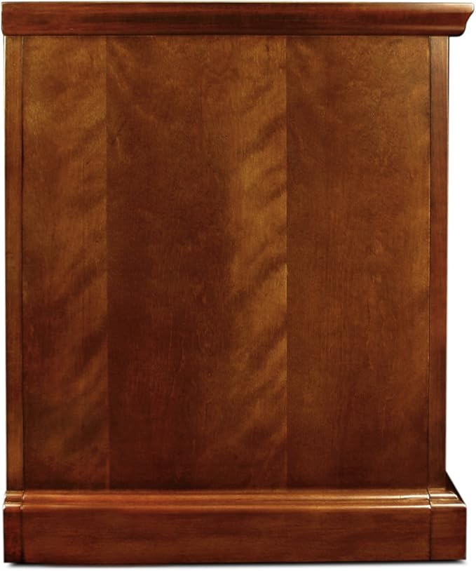 Leick Home 87350 Three Door TV Stand with Cabinet Storage for 55" TV's, Westwood Brown Cherry