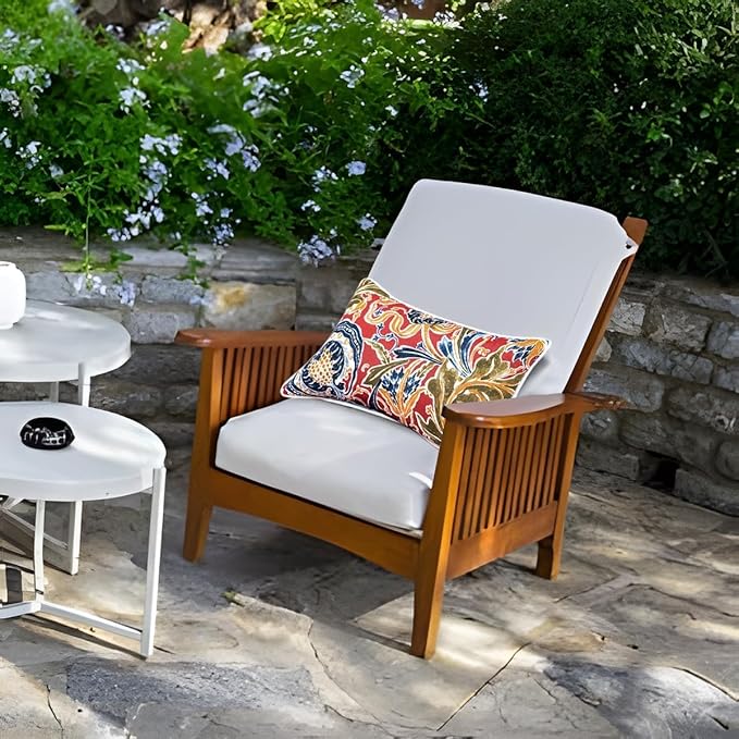 Outdoor Throw Pillows - Decorative Pillows with Insert Included Set of 2 Outdoor Pillows for Patio Furniture 12x20 Inch