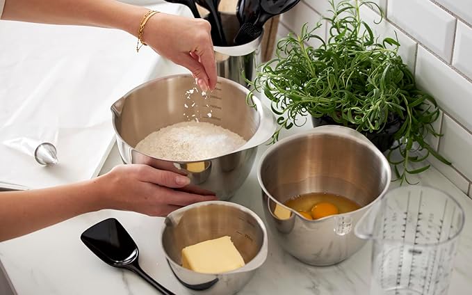 Precision Craft Mixing Bowl Set 3 Liter Elevate Your Culinary Experience Stylish Nesting Bowls for Effortless Cooking and Baking