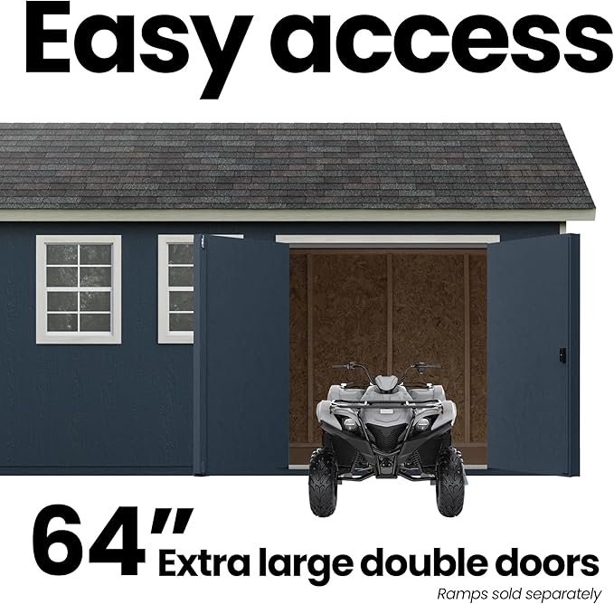 Handy Home Products Scarsdale 10x16 Do-It-Yourself Wooden Storage Shed- Does not Include Floor kit, Paint, or Roofing Shingles