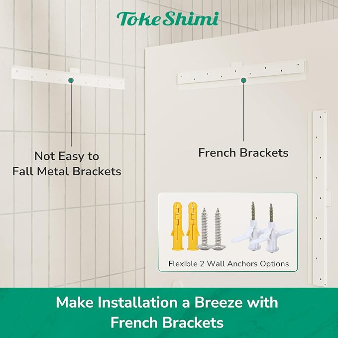 TokeShimi 24x30 Frameless Bathroom Mirror for Over Sink, Tempered Beveled Wall Mirror with 1" Beveled Edge, Shatterproof Rectangle Mirrored for Vanity, Living Room, Entryway, Restroom