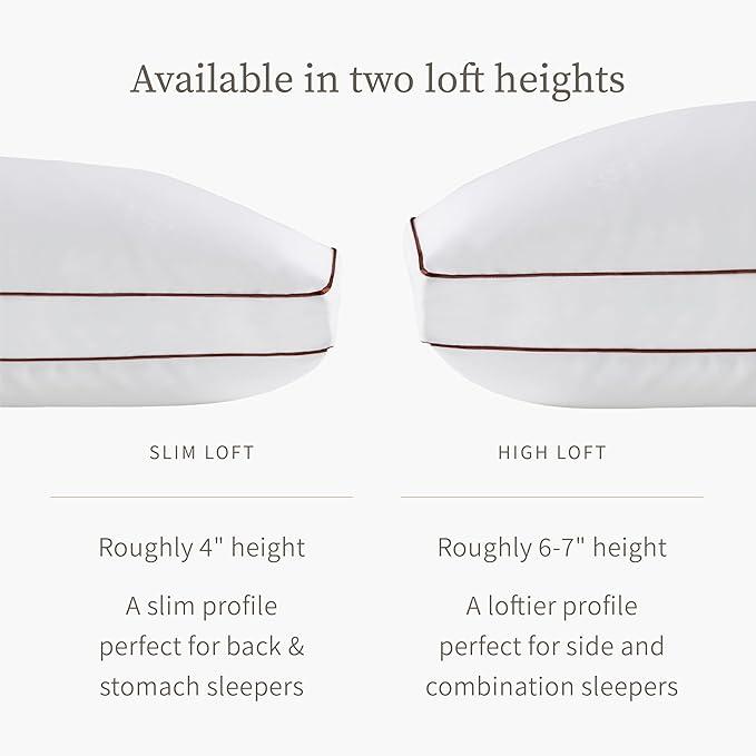 Saatva Latex Pillow - Standard Loft (4" - 5") - Hypoallergenic Pillow with Shredded Latex Core - Breathable - Machine Washable Organic Cotton Cover - King (34"x18") 1 Pack