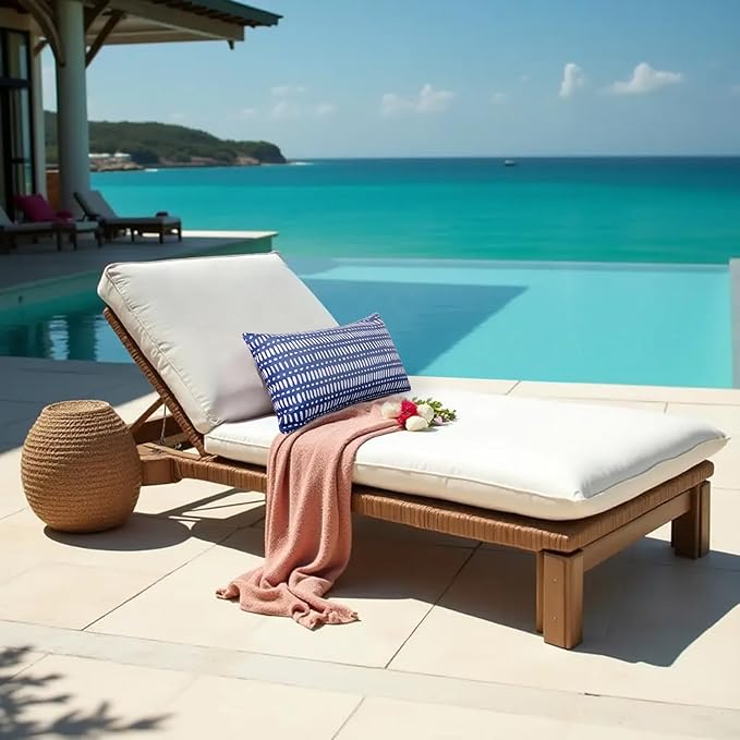 Pack of 2 12x20 Outdoor Pillows, Waterproof Throw Pillows with Inserts, Decorative Lumbar Pillows for Patio, Garden, Couch, Furniture, Sofa, Bed, Living Room(Pebble Dark Blue)