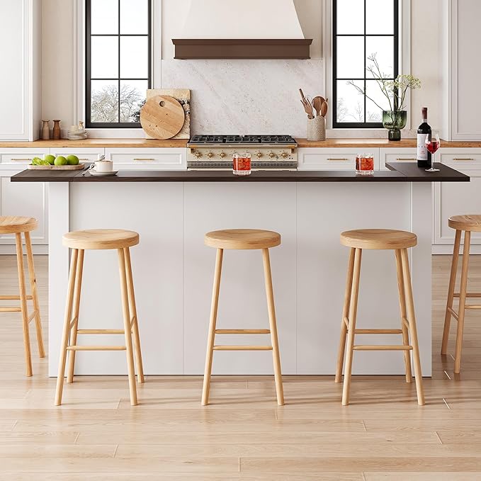 86.6" Large Kitchen Island with Trash Can Storage, Stationary Storage Island with 3 Drawers and 2 Shelves, Wood Island Table with Large Countertop for Kitchen, Dining Room,White