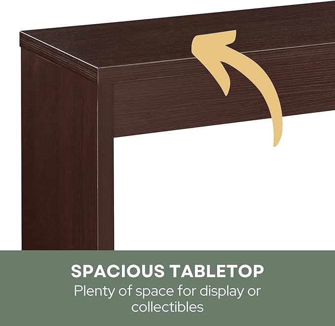 Convenience Concepts Northfield Hall Console Table 48" - Modern, Minimalist Narrow Sofa Display Accent for Contemporary Living Room, Entryway, or Hallway, Espresso