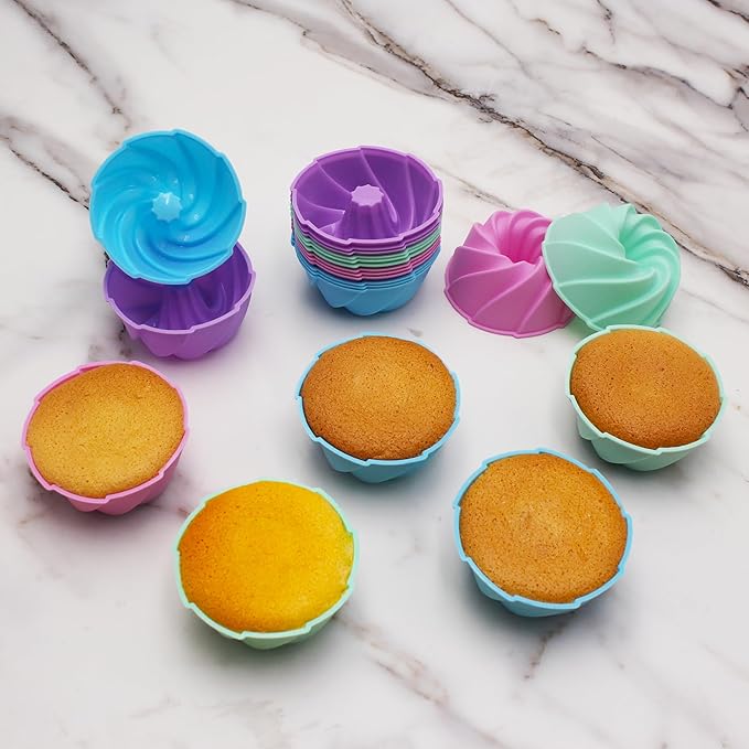 To encounter 45 Pieces Silicone Bakeware Set, Heat Resistant Baking Pans, Nonstick Baking Molds for Cake, Bread and Cupcake, with Measuring Cups and Spoons Set, Light Grey