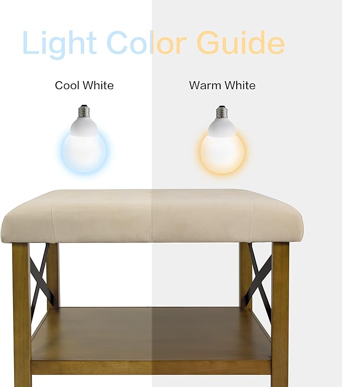 HomePop Tufted Ottoman with Wooden Storage - Cream