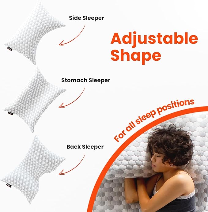 Layla Sleep Layla Adjustable Fill Kapok Pillow, Luxurious Cooling Pillow, Queen (Single), Supportive for Head and Neck, Fully Adjustable, Natural Material That is Light and Airy Kapok Pillows