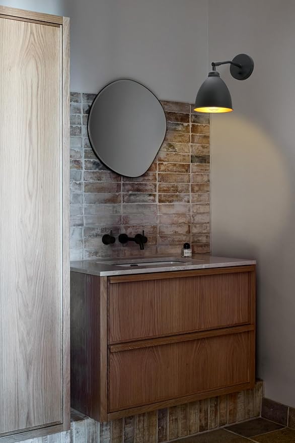 Yosoan Vintage Wall Sconce Bookcase Light, 2-Pack Dimmable On Off Switch Hardwired Industrial Mount Metal Fixture Lighting Lamp with 6.1" Oval Black Metal Shade in-Build Gold Reading Light for Bed