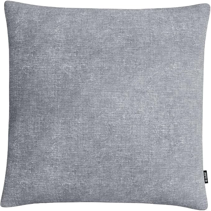 Outer Outdoor Throw Pillow with OuterWeave Performance Fabric, Decorative Outdoor Pillow for Patio & Outdoor Furniture, Includes Machine Washable Pillow Cover and Insert - Pacific Fog Gray, 18"x18"