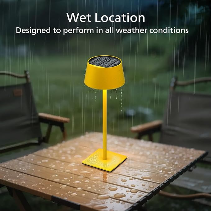 Philips Solar Outdoor Table Lamp, Portable LED Desk Light,Cordless Battery-Operated，2 Adjustable Height, Touch Control & Stepless Dimming Night Light，Waterproof for Garden, Bedroom