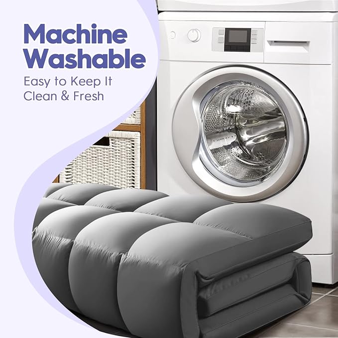 ABENE Mattress Topper for Back Pain Relief, Extra Thick Mattress Pad Pillowtop, Soft Mattress Protector Cover with 8"-21" Deep Pocket, Overfilled Down Alternative Filling (Gray, California King)