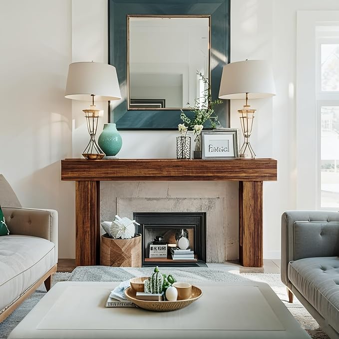 63-Inch Long Console Table, Wooden Rectangular Sofa Table Behind The Couch, Farmhouse Entryway Table for Entrance, Hallway (Rustic Brown)