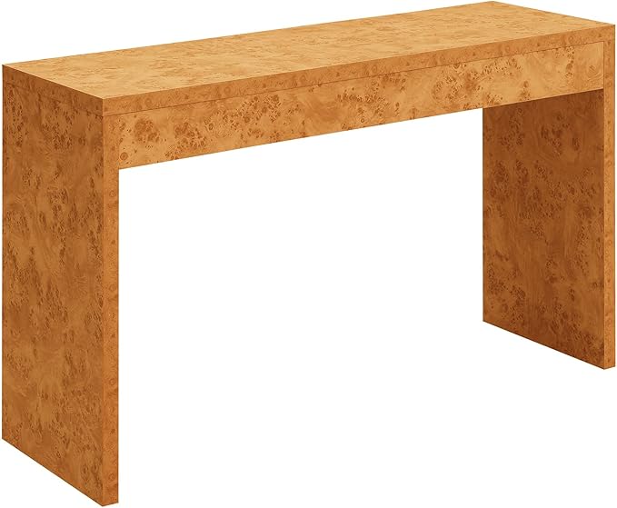 Convenience Concepts Northfield Hall Console Table 48" - Modern, Minimalist Narrow Sofa Display Accent for Contemporary Living Room, Entryway, or Hallway, Light Burl