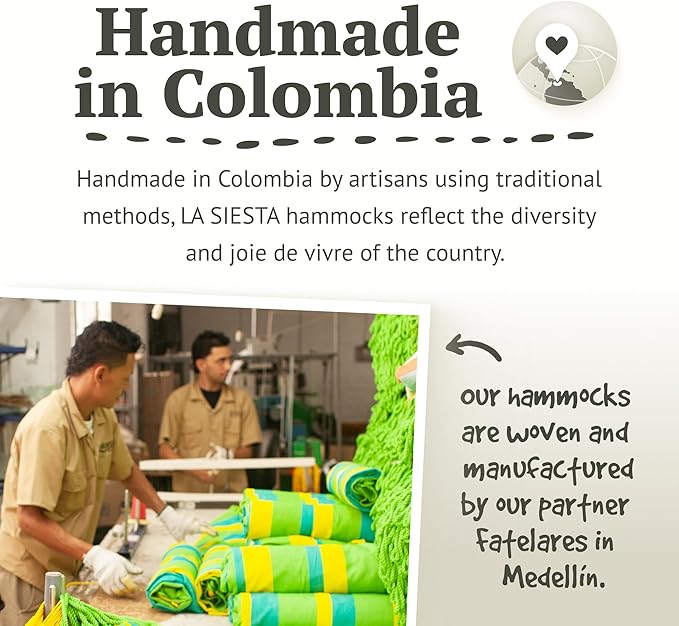 La Siesta® Alisio Hammock with Spreader Bar & Nautico Stand, Outdoor Heavy Duty Hammock, 2 Person Hammock with Stand for Outside -Max 355lbs, Sea Salt