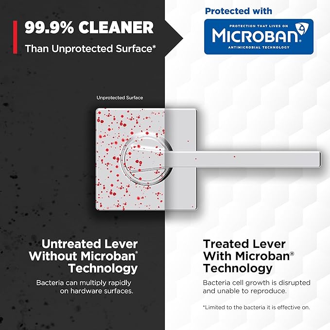 Kwikset Casey Interior Passage Door Handle, Lever For Closet and Hallway Doors, Reversible Non-Locking Handle Lever, Polished Chrome