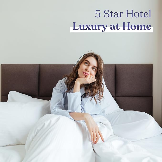 FluffCo Zen Fluff Pillows - Down Alternative - King Bed Pillow for Sleeping Made in USA - Luxury Hotel-Quality Pillow - 100% Cotton, 300 Thread Count (Soft King Size 1 Pack)