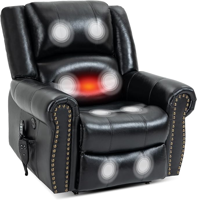 Recliner Chairs for Adults, Oversized Bedroom Chair with Massage, Sofa Chair Home Theater Seating with Lumbar Support, Comfortable Lift Chair for Elderly, Glider Nursery Chair for Living Room