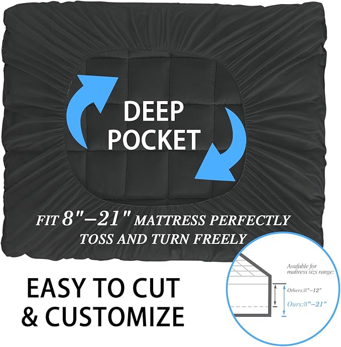 CYMULA Twin XL Mattress Topper - Soft Cooling Mattress Pad for College Dorm Room Essentials - Extra Thick Long Protector Cover for Back Pain, Single Bed Topper Pillow Top with 8''-21'' Deep Pocket