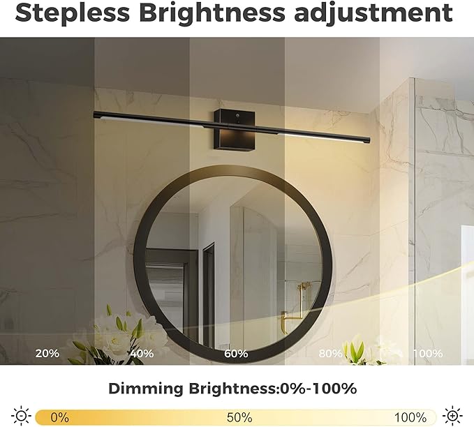 DORESshop Battery Operated Wall Sconces Set of Two with Remote Control, Rechargeable Wall Sconce, 350°Rotate Dimmable Wireless Wall Sconce for Living Room, Hallway, Bedroom, 29 Inch, Black(2 Pack)