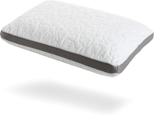 Double Airflow Ventilated Memory Foam Bed Pillow for Sleeping - 5.5-inch Breathable Cooling Medium-Loft (Standard)