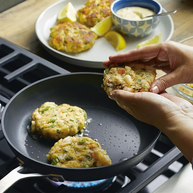 KitchenAid Hard Anodized Induction Nonstick Frying Pan Set/Skillets, 8.25 Inch and 10 Inch, Matte Black