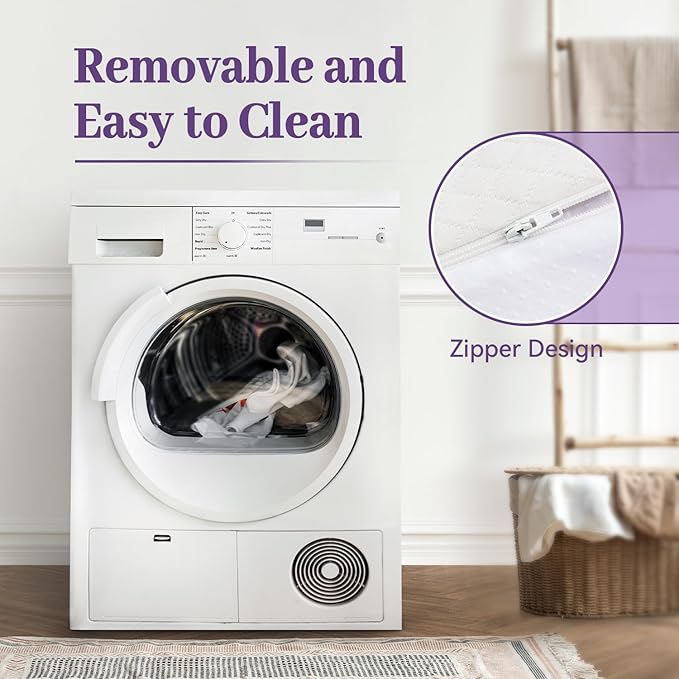 SINWEEK 3 Inch Gel Memory Foam Mattress Topper King Size, Ventilated High Density Pad for Back Pain, Bed Topper with Removable Soft Cover, CertiPUR-US Certified